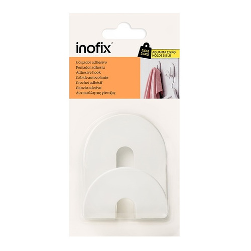 COLGADOR ADHESIVO BLANCO INOFIX