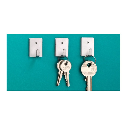 COLGADOR ADHESIVO ACERO INOX CUADRADO PACK 4 INOFIX