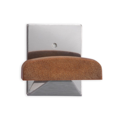 COLGADOR ADHESIVO CROMO MADERA CUADRADO PACK 4 INOFIX