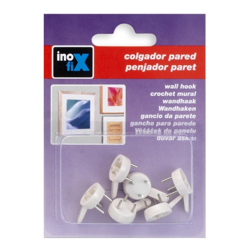 COLGADOR CUELGA FACIL BLANCO PACK 6 INOFIX