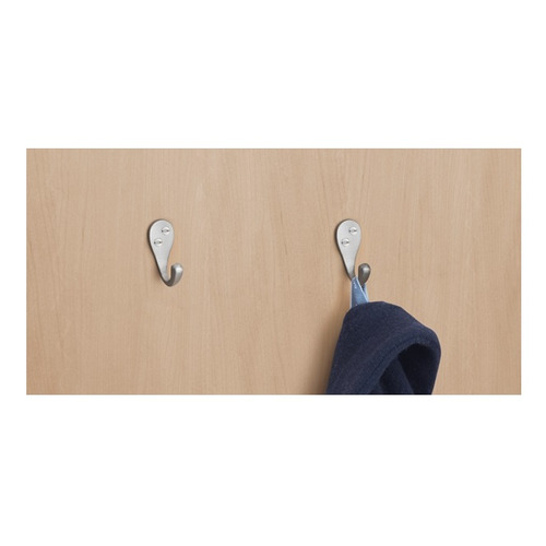 COLGADOR ATORNILLAR LATON NIQUEL SATINADO 1 GANCHO INOFIX