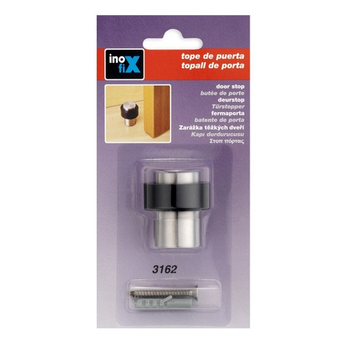 TOPE PUERTA ATORNILLAR ACERO INOX CON AMORTIGUADOR INOFIX