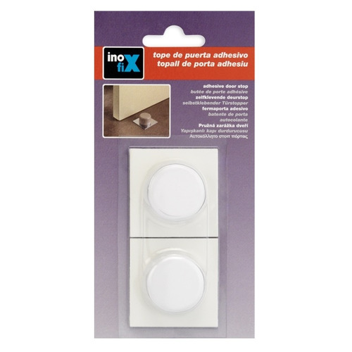 TOPE PUERTA ADHESIVO BLANCO PACK 2 INOFIX