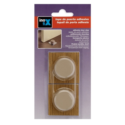 TOPE PUERTA ADHESIVO BEIGE MADERA PACK 2 INOFIX