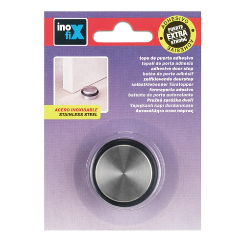 TOPE PUERTA ADHESIVO INOX CON AMORTIGUADOR INOFIX