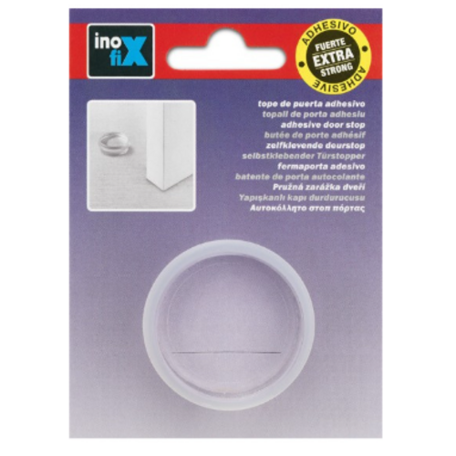 TOPE PUERTA ADHESIVO METACRILATO TRANSPARENTE CON AMORTIGUADOR INOFIX