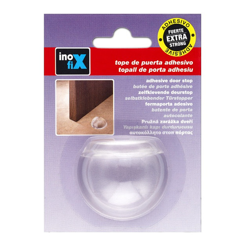 TOPE PUERTA ADHESIVO TRANSPARENTE CON AMORTIGUADOR INOFIX