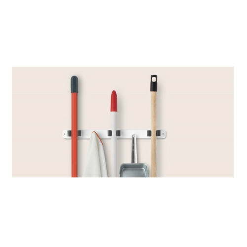 COLGADOR PARA ESCOBAS TRIPLE BLANCO INOFIX