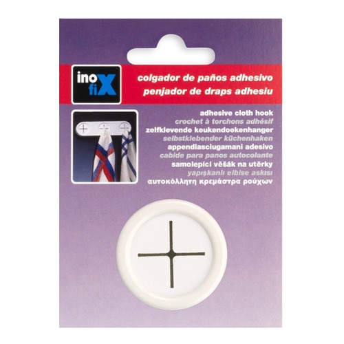 COLGADOR ADHESIVO PARA PAÑOS BLANCO INOFIX
