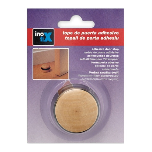 TOPE PUERTA ADHESIVO HAYA CON JUNTA DE CAUCHO INOFIX