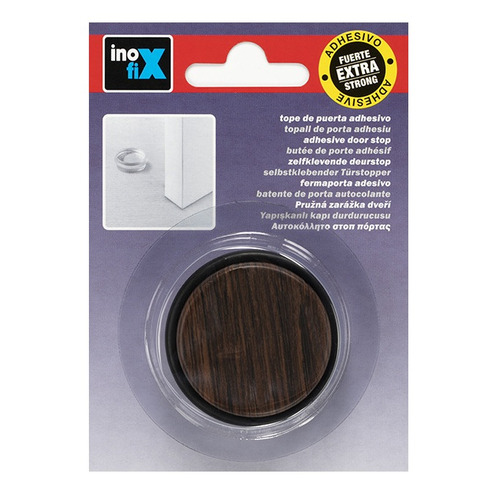 TOPE PUERTA ADHESIVO WENGUE AFRICANO CON AMORTIGUADOR INOFIX