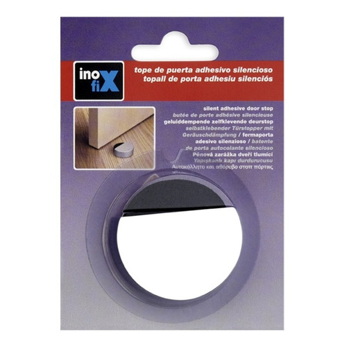 TOPE PUERTA ADHESIVO BLANCO CON ESPUMA AMORTIGUADORA INOFIX