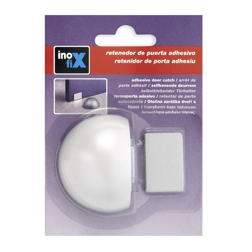 TOPE PUERTA ADHESIVO BLANCO CON RETENEDOR MAGNETICO INOFIX