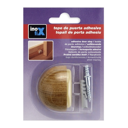 TOPE PUERTA ATORNILLAR ROBLE CON AMORTIGUADOR INOFIX