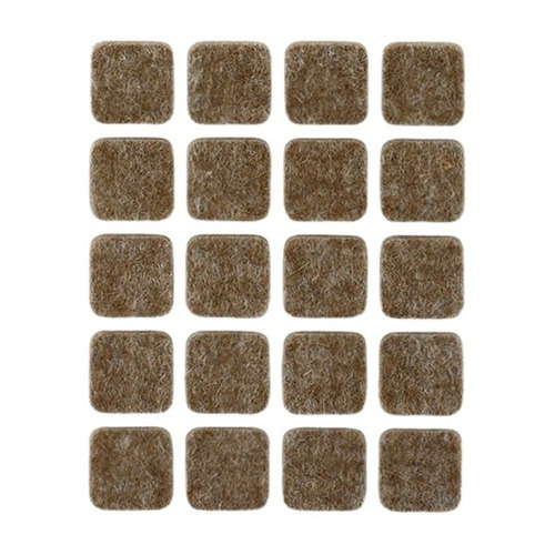 DESLIZADOR ADHESIVO FIELTRO MARRON 17x17MM PACK 20 INOFIX