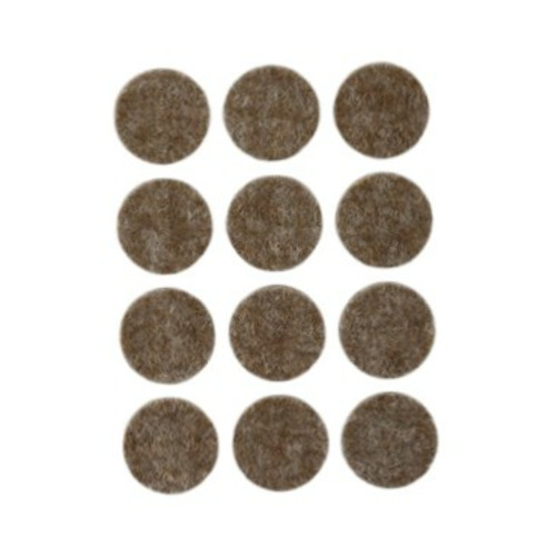 DESLIZADOR ADHESIVO FIELTRO MARRON Ø22MM PACK 12 INOFIX