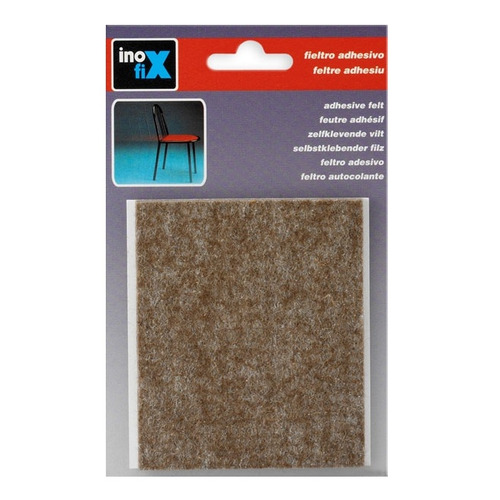 DESLIZADOR ADHESIVO FIELTRO MARRON 100x85MM INOFIX