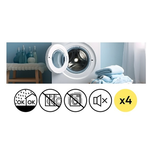 ALMOHADILLA ANTI-VIBRACION NEGRA 75x75MM PACK 4 INOFIX