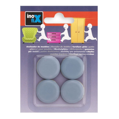 PATIN DESLIZANTE ADHESIVO PTFE Ø 25 mm PACK 4 INOFIX