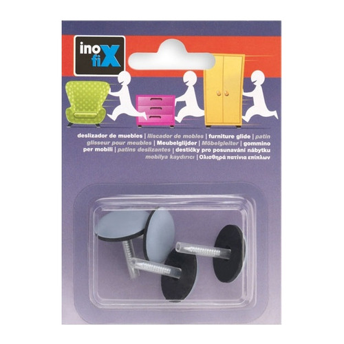 PATIN DESLIZANTE CON CLAVO PTFE Ø 22 mm PACK 4 INOFIX