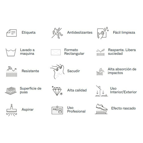 FELPUDO GOMA CEPILLO Nº 4 54X34 DINTEX