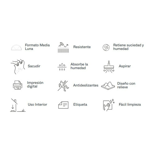 FELPUDO GOMA Y MOQUETA ALSACIA 45X75 DINTEX