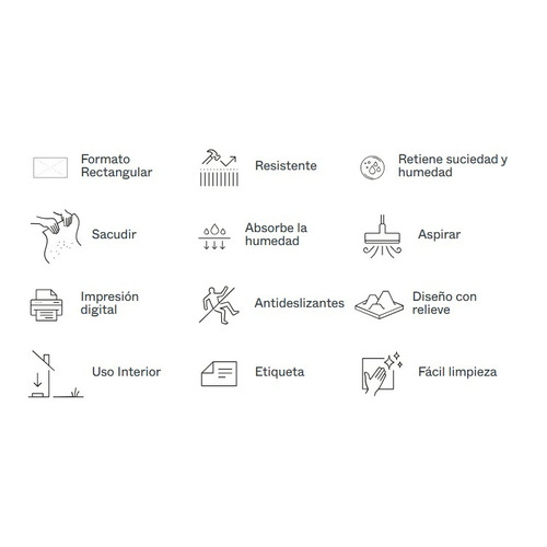 FELPUDO GOMA Y MOQUETA LAUSANA 45X75 DINTEX