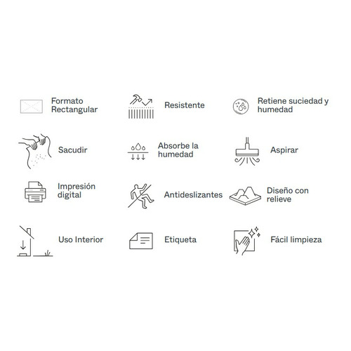 FELPUDO GOMA Y MOQUETA SANTORINI 45X75 DINTEX