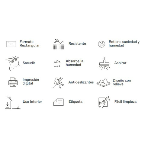 FELPUDO GOMA Y MOQUETA PORTOFINO 45X75 DINTEX