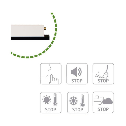 BURLETE PUERTA AUTOMÁTICO ALUMINIO BLANCO 2889 AMIG