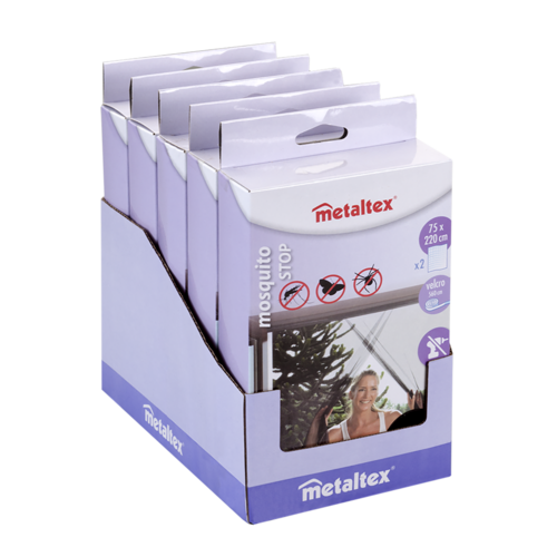 MOSQUITERA PARA PUERTAS NEGRA 150X220 METALTEX