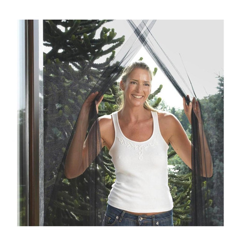 MOSQUITERA PARA PUERTAS NEGRA 150X220 METALTEX