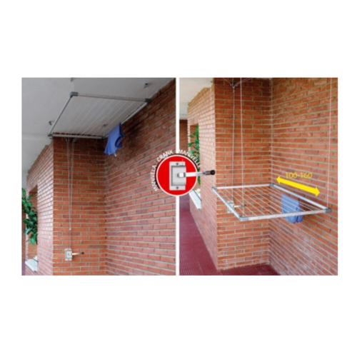 TENDEDERO DE TECHO EXTENSIBLE TEZNO ALUMINIO 100-160X78 CM MANIVELA TZ