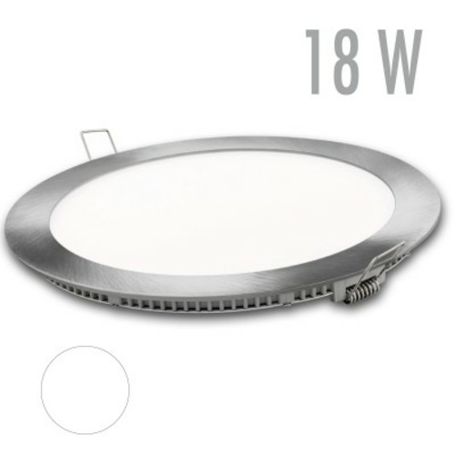 DOWNLIGHT LED  REDONDO PLATA 18W FRÍA EMPOT 20808