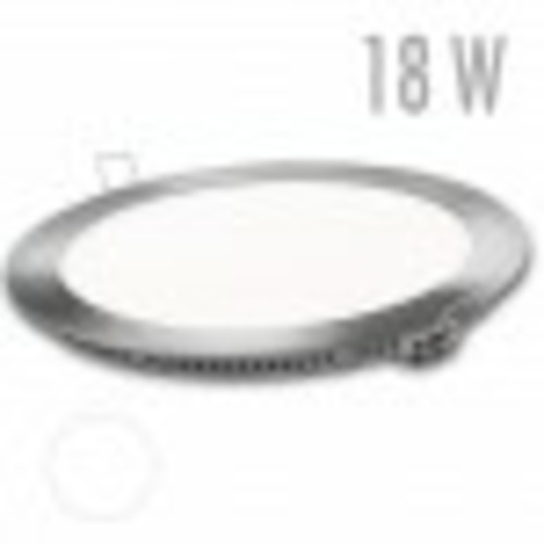 DOWNLIGHT LED  REDONDO PLATA 18W FRÍA EMPOT 20808