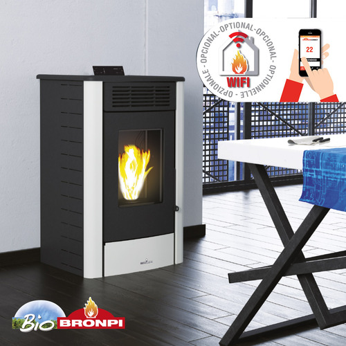 RITA ESTUFA DE PELLETS 9KW MARFIL (CANALIZABLE)