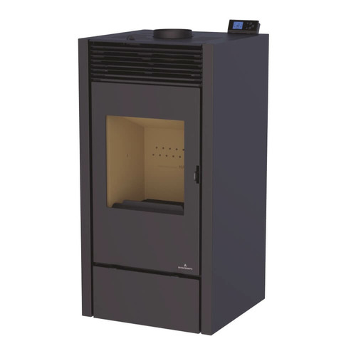 HYBRID ESTUFA COMBINADA LEÑA 10KW/PELLETS 11,2KW NEGRO BRONPI