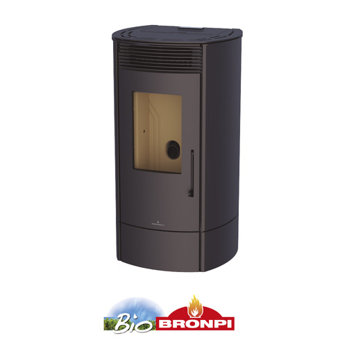 TREBOL ESTUFA DE PELLETS 9 KW NEGRO (CANALIZABLE)