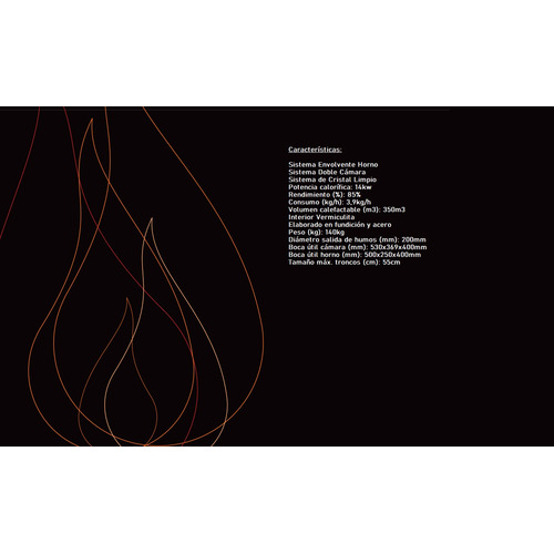 SUIZA ESTUFA LEÑA CON HORNO 14 KW BRONPI