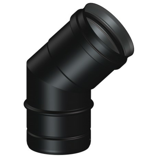 DINAK CODO 45º NEGRO DEKO PELLETS