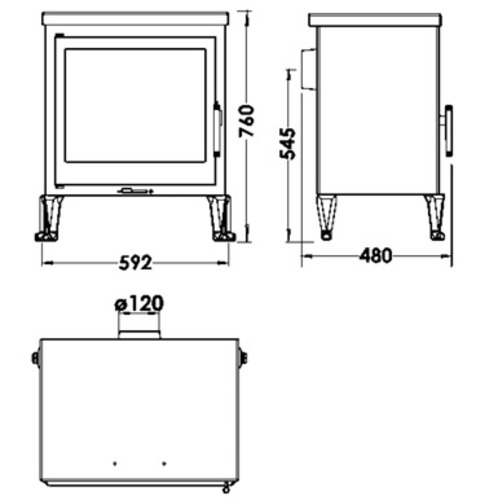 CASTILLA ESTUFA LEÑA 8 KW PANADERO