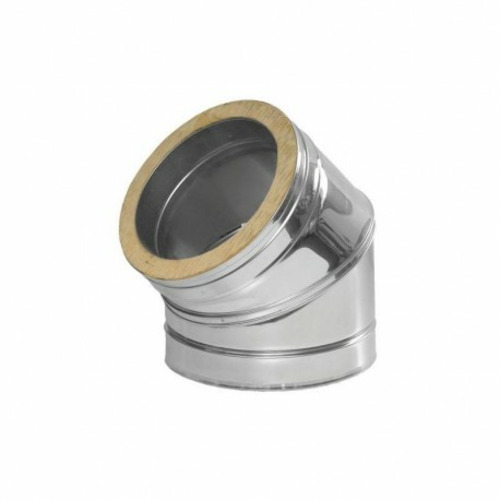 DINAK CODO 45º INOX DOBLE PARED 150 MM