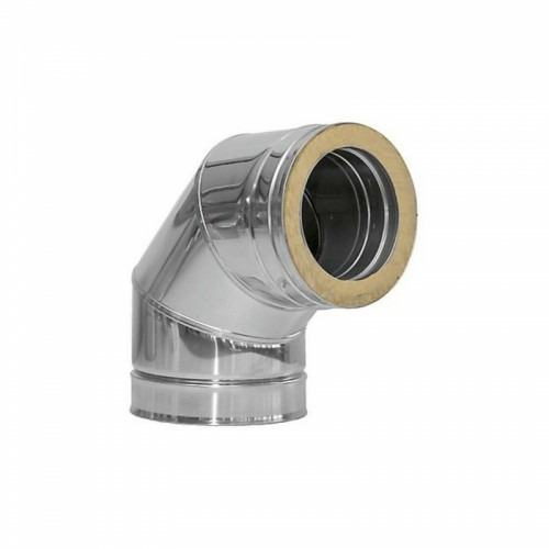 DINAK CODO 90º INOX DOBLE PARED 150 MM