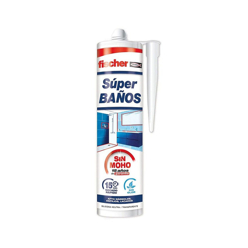 SILICONA SUPERBAÑOS TRANSLUCIDA 280ML FISCHER