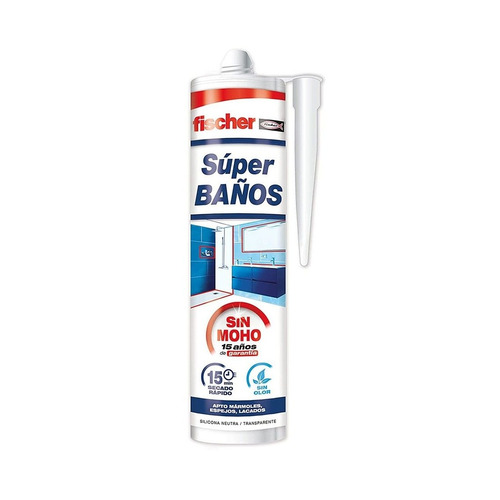 SILICONA SUPERBAÑOS BLANCO 280ML FISCHER