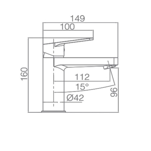 TEIDE GRIFO MONOMANDO LAVABO CROMO IMEX
