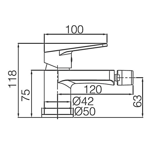 TEIDE GRIFO MONOMANDO BIDE CROMO IMEX