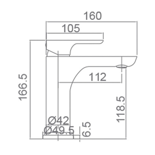 NASSAU GRIFO MONOMANDO LAVABO CROMO IMEX