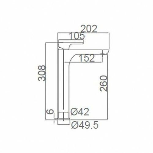 NASSAU GRIFO ALTO MONOMANDO LAVABO CROMO IMEX