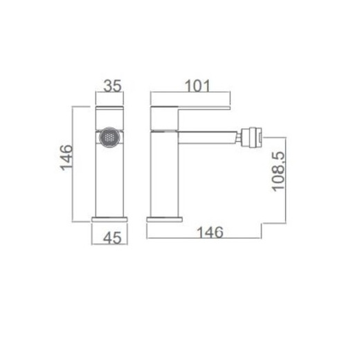 VALENCIA GRIFO MONOMANDO BIDE CROMO IMEX